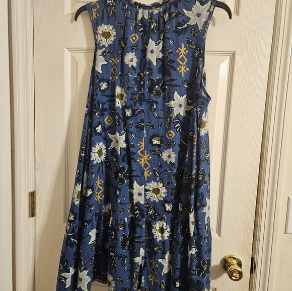 Sonoma Floral Blue Sleeveless Dress Size 2X - Picture 4 of 4